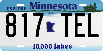 MN license plate 817TEL