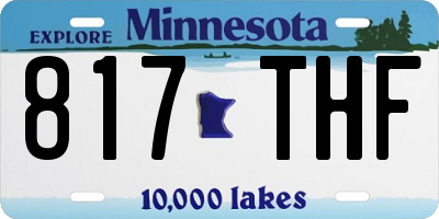 MN license plate 817THF