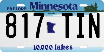 MN license plate 817TIN