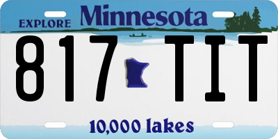 MN license plate 817TIT
