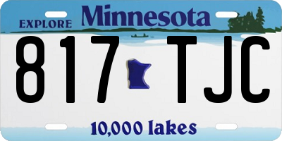 MN license plate 817TJC