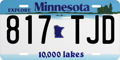 MN license plate 817TJD