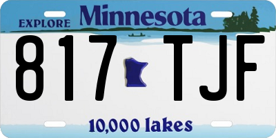 MN license plate 817TJF