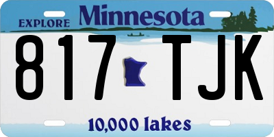 MN license plate 817TJK