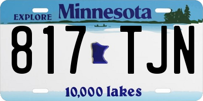 MN license plate 817TJN