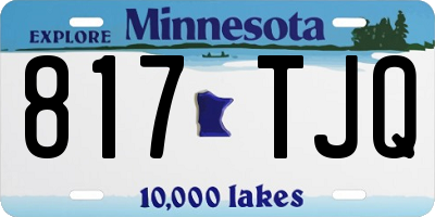 MN license plate 817TJQ