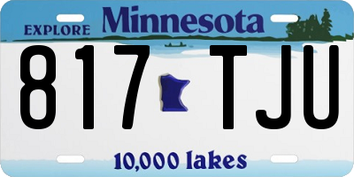 MN license plate 817TJU