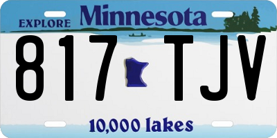 MN license plate 817TJV
