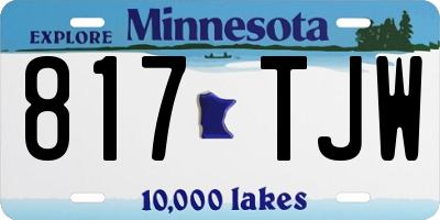 MN license plate 817TJW