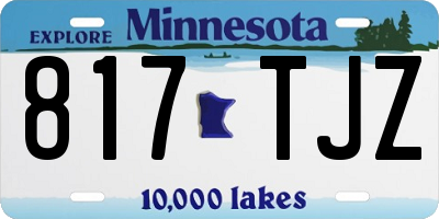 MN license plate 817TJZ