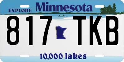 MN license plate 817TKB