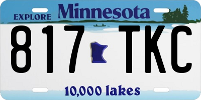 MN license plate 817TKC