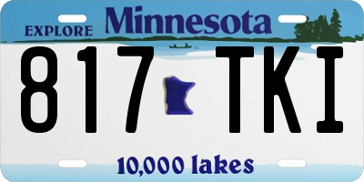 MN license plate 817TKI