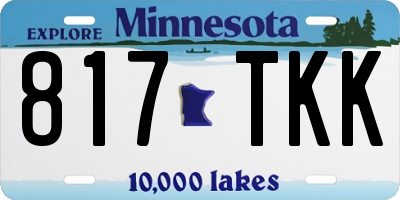 MN license plate 817TKK