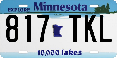 MN license plate 817TKL