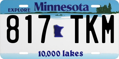 MN license plate 817TKM