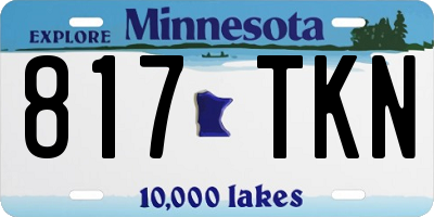 MN license plate 817TKN