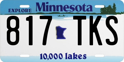MN license plate 817TKS