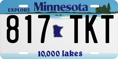 MN license plate 817TKT