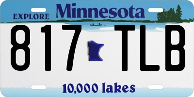 MN license plate 817TLB