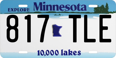 MN license plate 817TLE