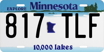 MN license plate 817TLF