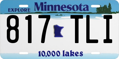 MN license plate 817TLI