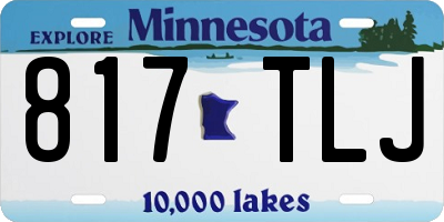 MN license plate 817TLJ