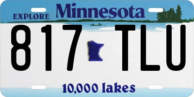 MN license plate 817TLU