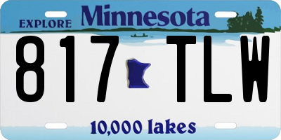 MN license plate 817TLW