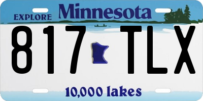 MN license plate 817TLX