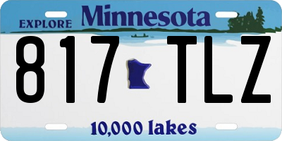 MN license plate 817TLZ