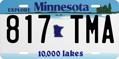 MN license plate 817TMA