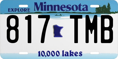 MN license plate 817TMB