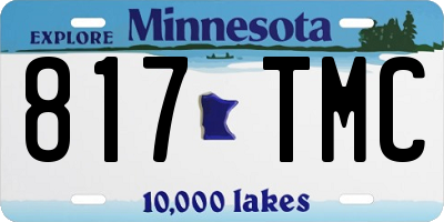 MN license plate 817TMC