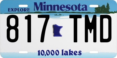 MN license plate 817TMD