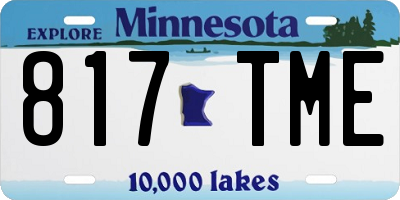 MN license plate 817TME