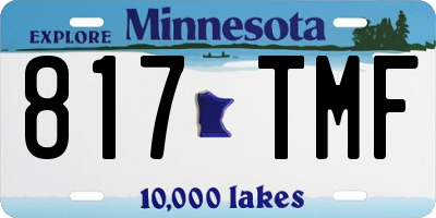 MN license plate 817TMF