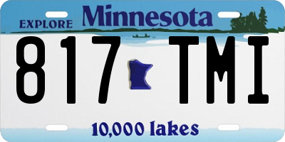MN license plate 817TMI