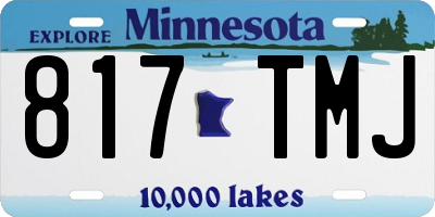 MN license plate 817TMJ