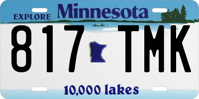 MN license plate 817TMK