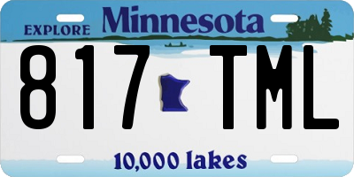 MN license plate 817TML