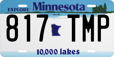 MN license plate 817TMP
