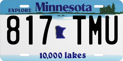MN license plate 817TMU