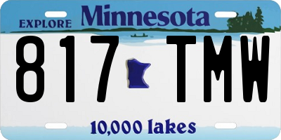 MN license plate 817TMW