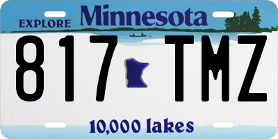 MN license plate 817TMZ
