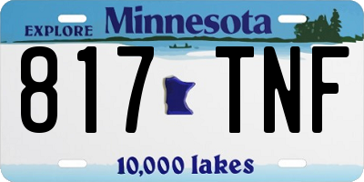 MN license plate 817TNF