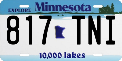 MN license plate 817TNI