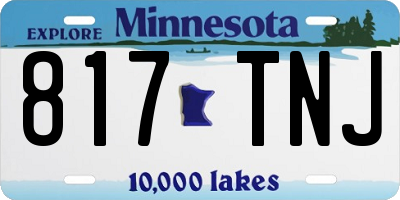 MN license plate 817TNJ