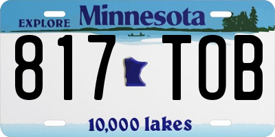 MN license plate 817TOB
